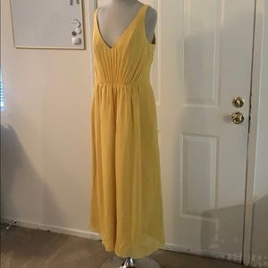 Sunflower colored chiffon jumpsuit